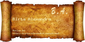 Birta Alexandra névjegykártya